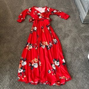 Sexy Modest Floral Maxi Dress Size Small